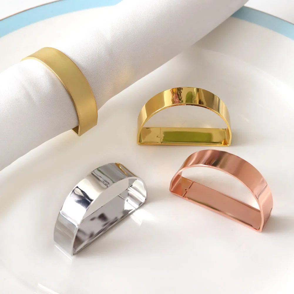 

6pcs Alloy Metal Napkin Ring For Wedding Table Decoration Napkin Holder Servilletero Wedding Towel Rings Dinner Table Decoration