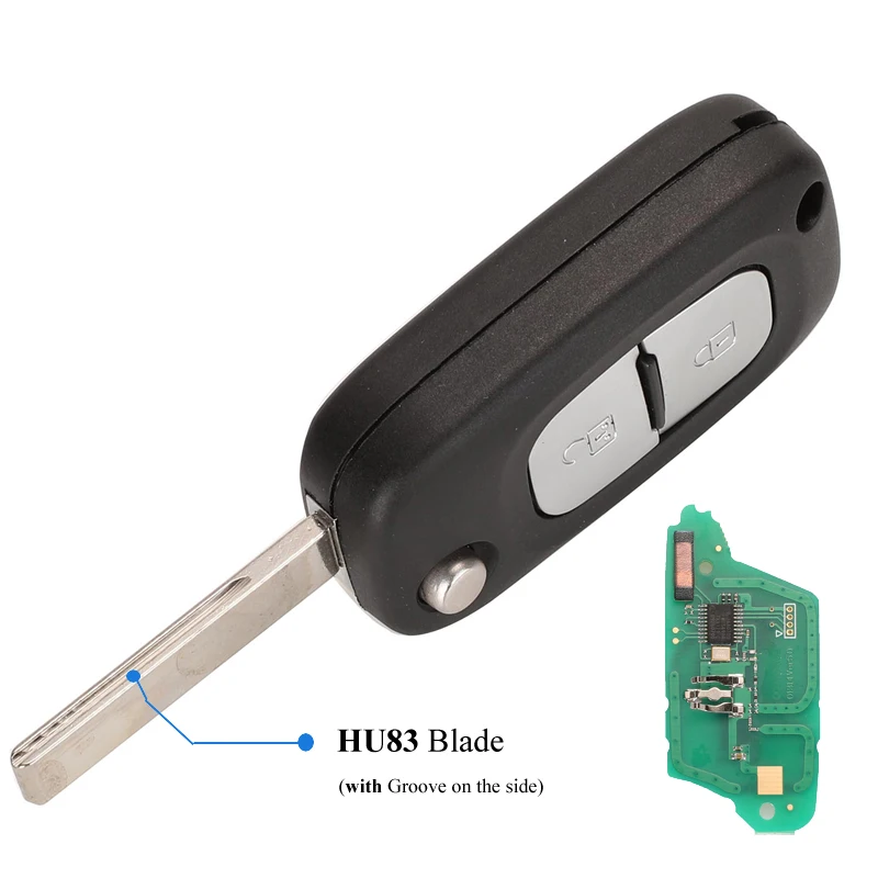 

ASK/FSK 2 BTN 433 МГц PCF7961A ID46 флип дистанционный ключ для Renault Clio III Clio 3 Kangoo Master Modus Twingo 2006-2016 7701210033