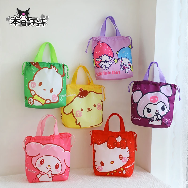 

Sanrio Handbag Kuromi Pochacco Cinnamoroll Kawaii Anime Cute Cosmetics Storage Tidy Up Travelling Bag Toys for Girls Gifts