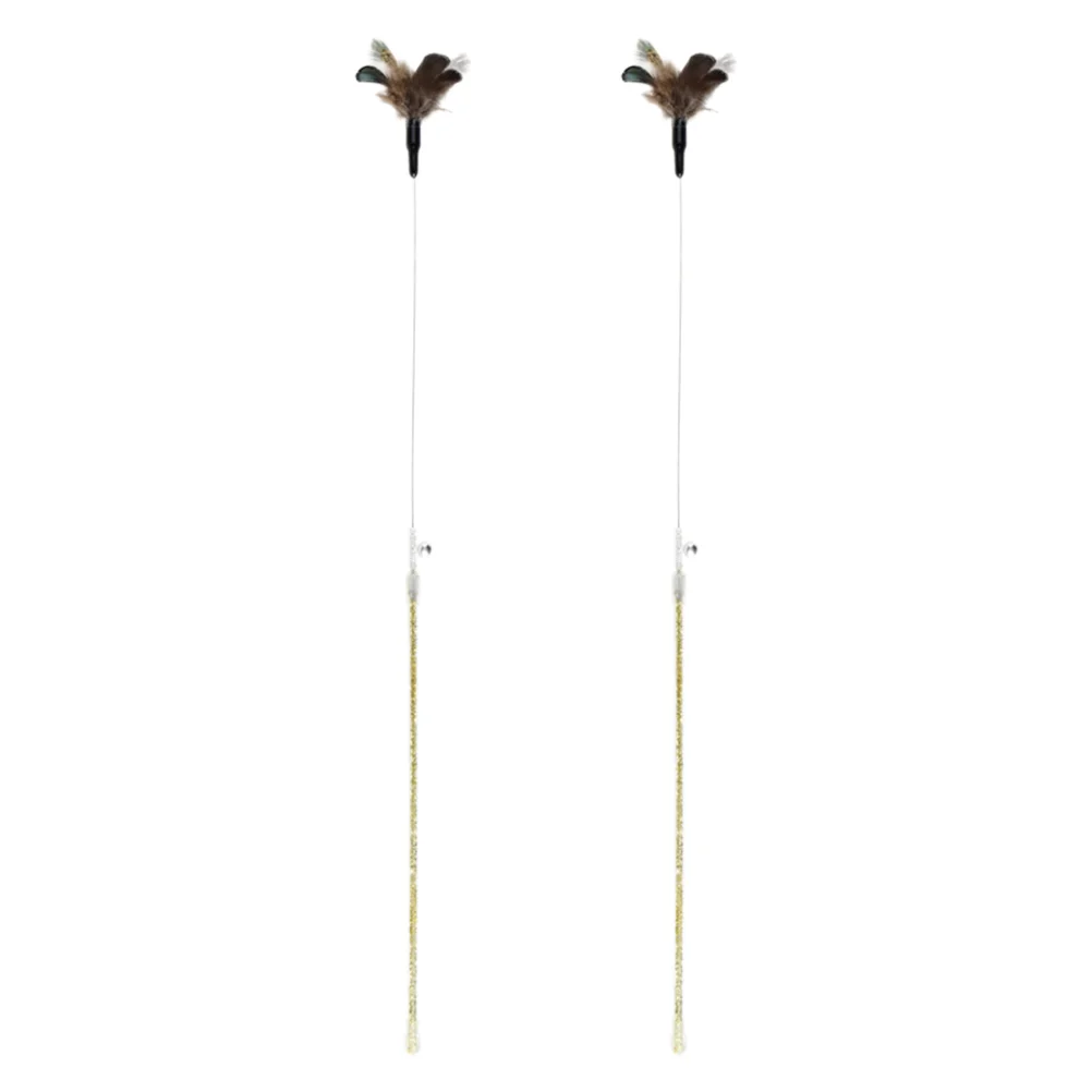 

Cat Toy Teaser Wandkitten Pet Interactive Stick Teasing Exerciser Toys Plaything Activity Sticks Playing String Supplies Wire