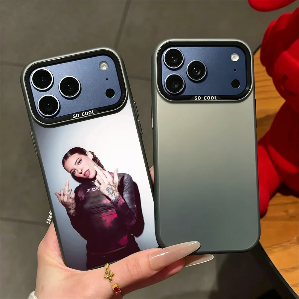 Фото Чехол для телефона Y-Young Miko Do Not Disturb для iPhone 11 12 13 14 15 16 17 E Pro Max Plus Mini, гальванизированный серебристый, с лазерной цветной IMD-отделкой №3