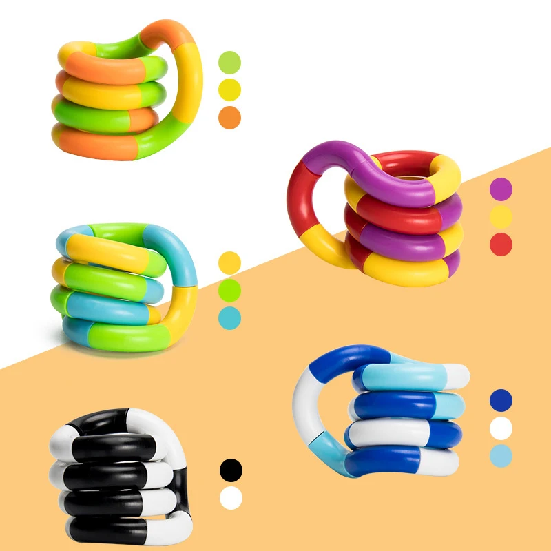 

Multi-color Variety Twisted Rope Circle Winding Sensory Toys Adult Children Decompression Vent Fidget Anti Stress Relieve