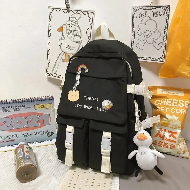 

Dropshipping kawaii female harajuku high school students backpacks large capacity school bags for girls backpack