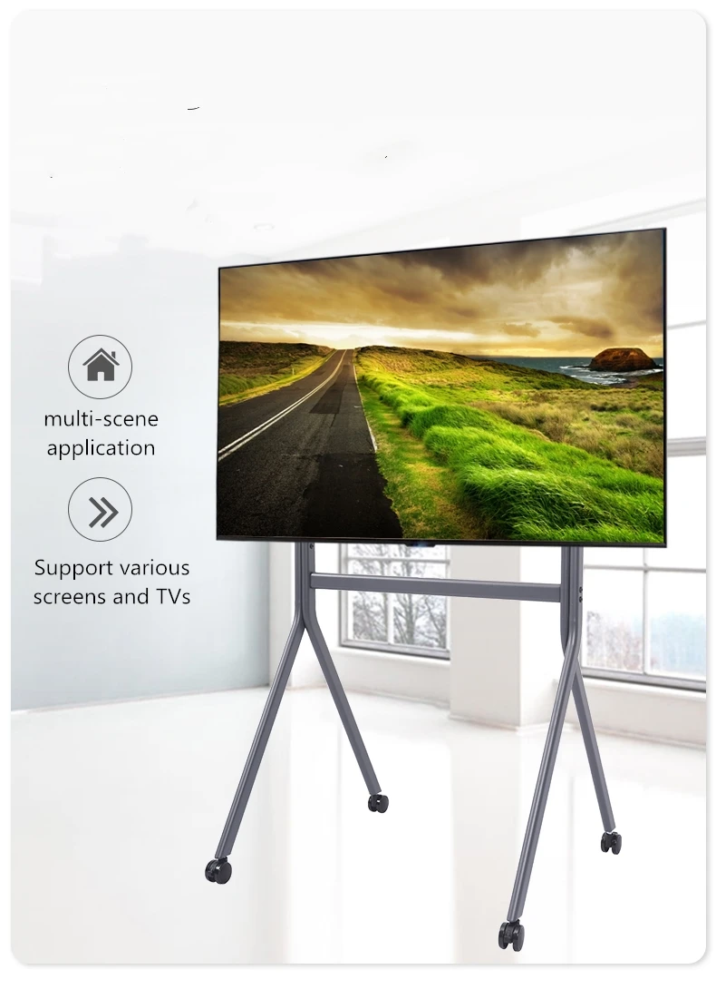 Подставка для мобильных тележек повышенной прочности 55-100 дюймового дисплея с