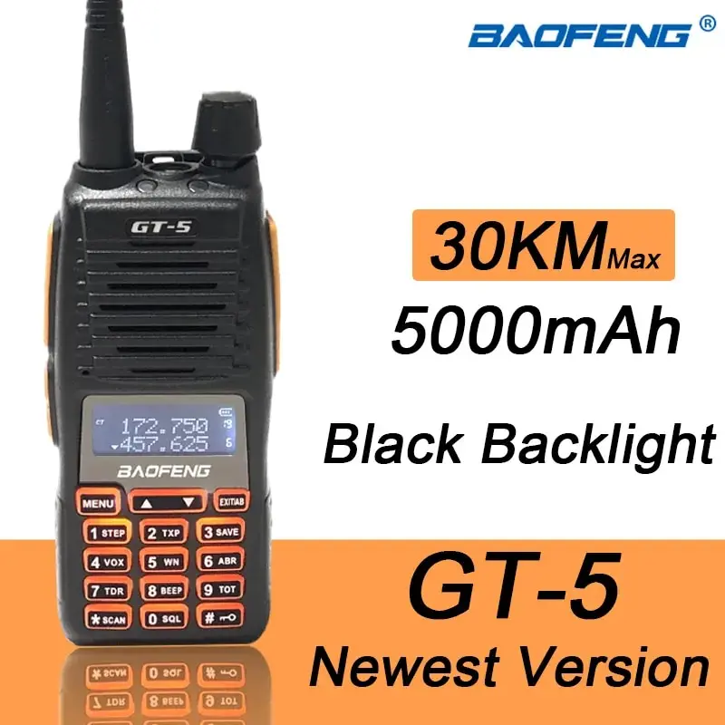 

2021 BF GT-5 10W Baofeng Walkie Talkie Long Range 10 KM Two Way Ham Radio Dual PTT hf Transceiver Portable Radios Upgrade New