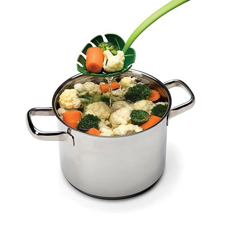 

Ложка «Джунгли», кухонный инструмент для стока с листьями, черепаха, спина, лист, дуршлаг, товары для ресторана