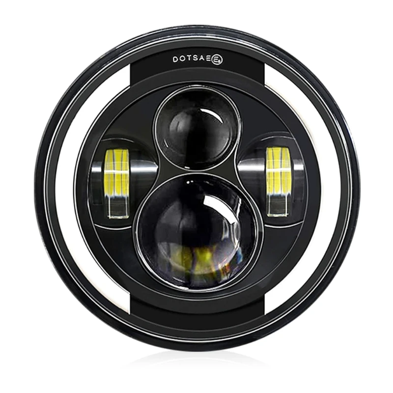 

7'' LED Headlamp Round Headlights with Hi/Lo Beam DRL for Honda YMH Motorcycle