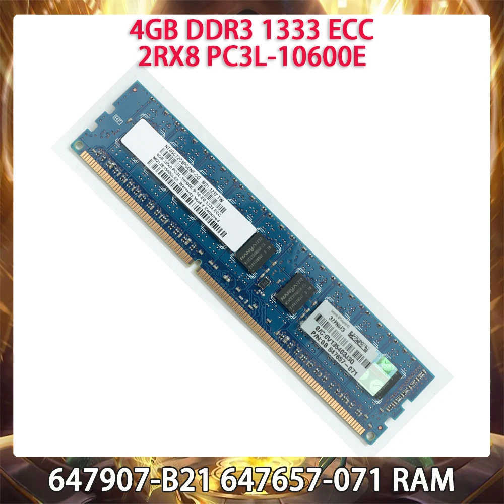 Серверная память DDR3 4 Гб 1333 МГц 2RX8 PC3L-10600E ECC 647907-B21 647657-071, работает идеально, быстрая доставка, оригинальное качество