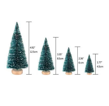 

Миниатюрные рождественские сизалевые деревья, набор из 4 штук