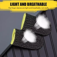 1pair knitted breathable mobilphone games finger sleeve touch trigger for genshin impact pubg mobile phone game accessories