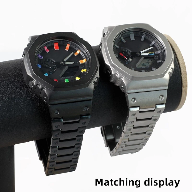 Фото Комплект для модификации часов G-SHOCK Casioak GA-2100 GA-B2100: корпус и ремешок из титанового сплава GA2100 2110 GAB2100, замена корпуса и браслета для мужчин. №3