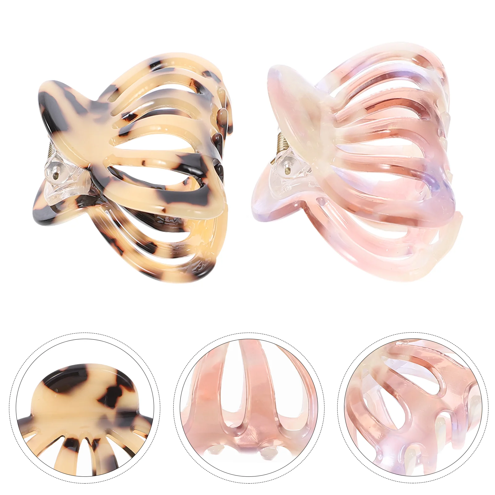 

2pcs Claw Clips Jaw Hair Clips Simple Claw Clamp Fashion Hair Clasp Clips