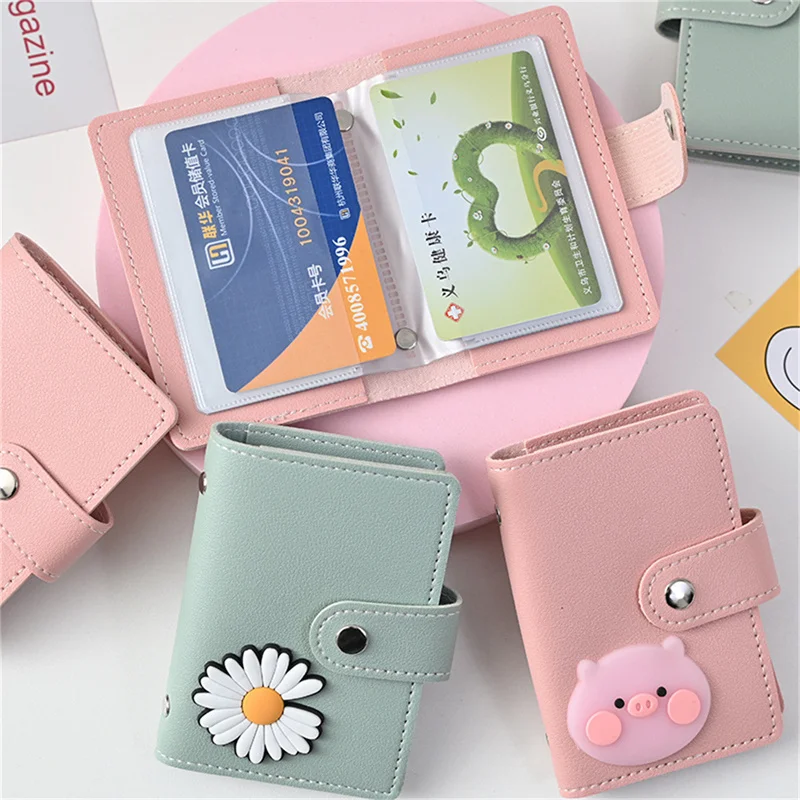 

Women Fashion Card Holder Wallet PU Leather Pocket Case Purse Wallet Cute Cartoon 26 Bit Card Case Credit Passport ID Card Bag