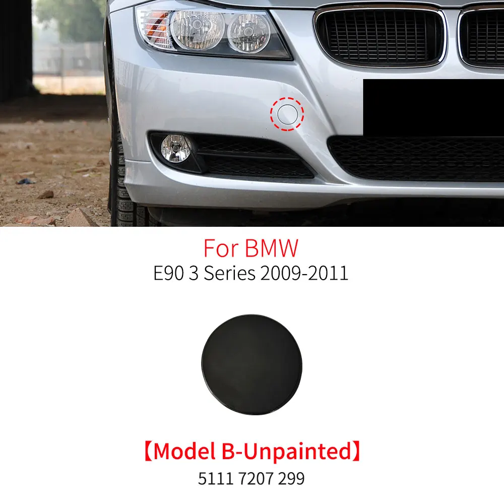 

Для BMW E90, автомобильный передний бампер, буксировочный крючок, крышки с цветными черными, белыми, серебряными, красными для BMW 3 серии 318, 320, 330, 335, 2005-2011