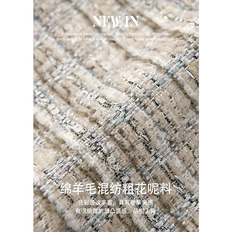 2023 Tweed Jacket  Wool  Polyester  90%  White Duck Down  High Street  Abrigos De Mujer Casacos Femininos Inverno Coat Women