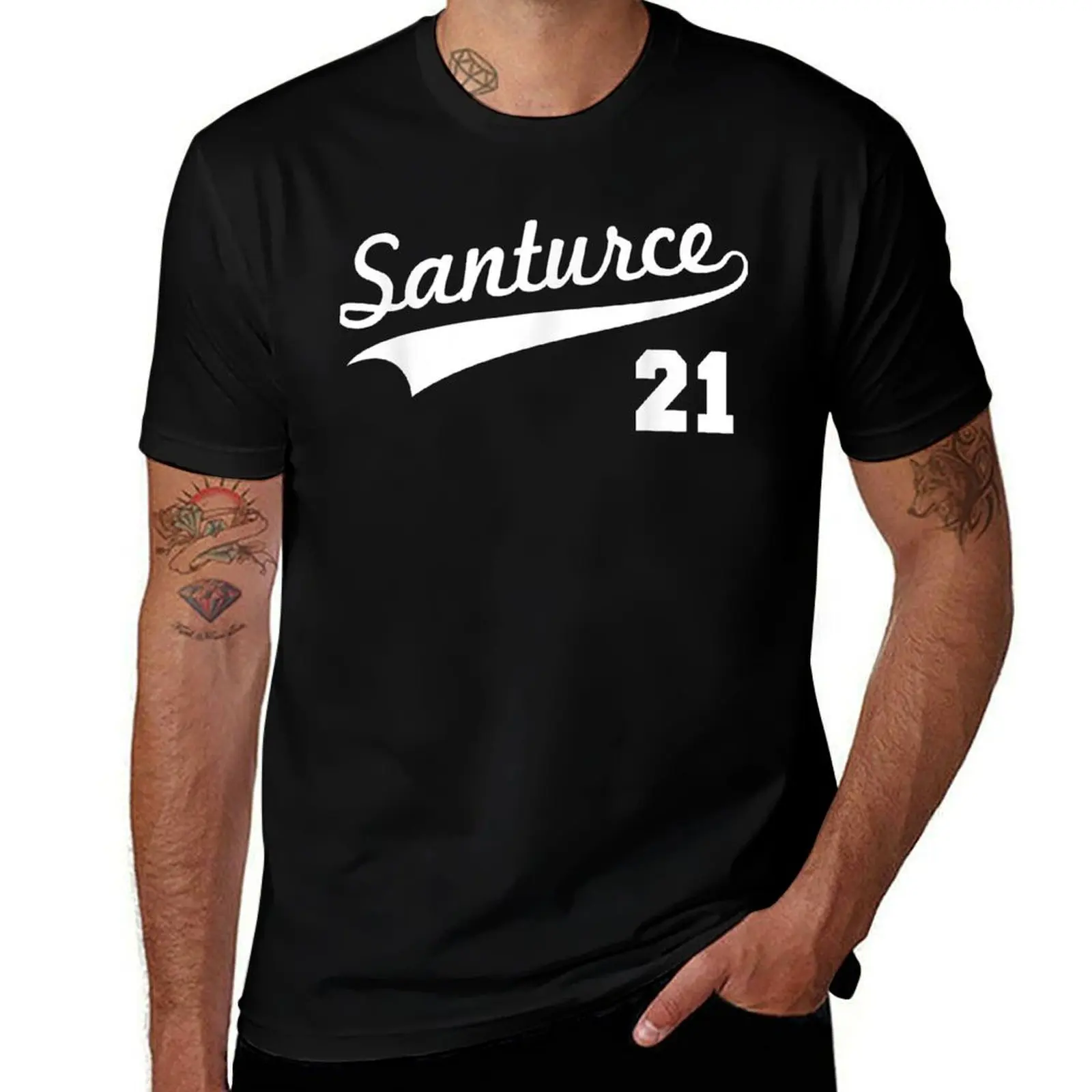 Фото Футболка Santurce 21 Puerto Rico Baseball Boricua для мужчин и женщин, футболка с индивидуальным принтом. №1