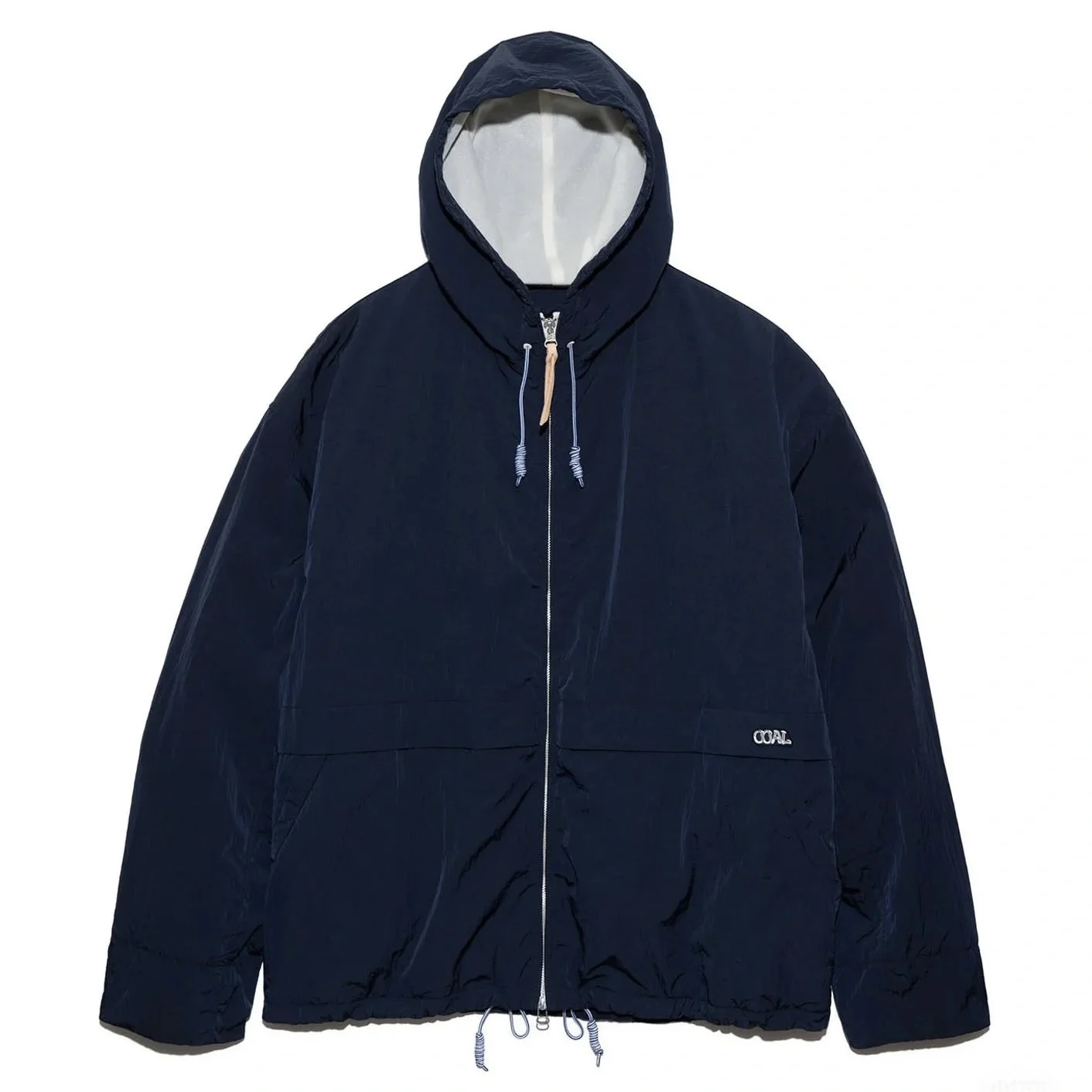 Куртка на молнии с капюшоном металлик 24ss