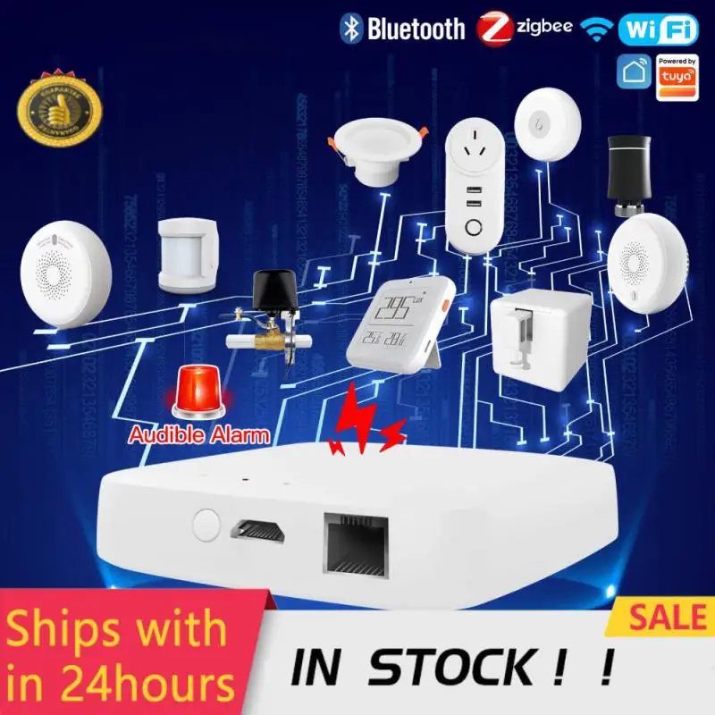 

Tuya ZigBee 3.0 Multi-mode Gateway Smart Life APP Remote Control Wired/wireless Gateway Hub For Use With Alexa Google Home
