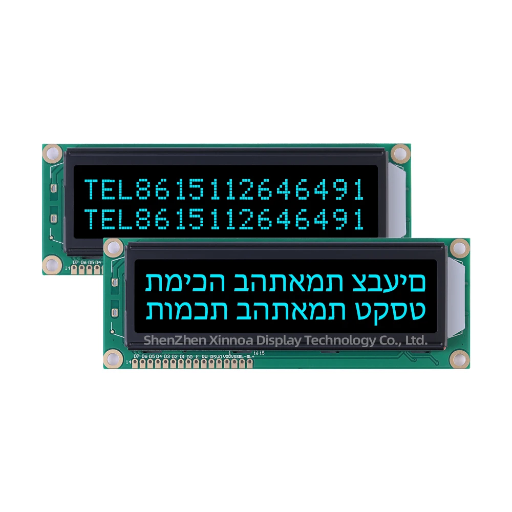 Многоязычный модуль большой 1602B иврит дисплея BTN черная пленка фиолетовые буквы