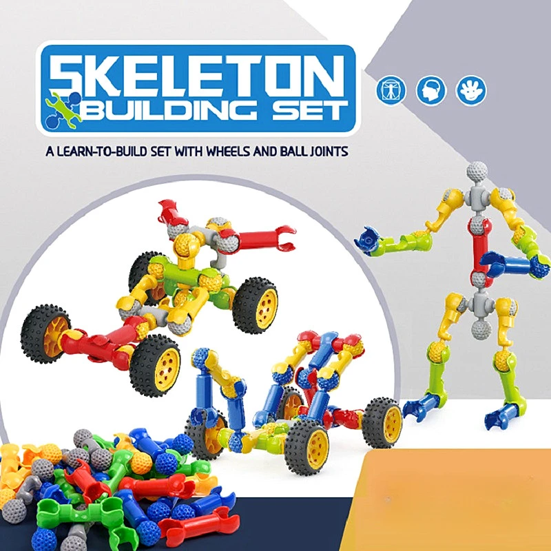 

Конструктор-скелет «сделай сам», креативная модель в сборе, детские игрушки, развивающие строительные блоки, Обучающие игрушки, подарки