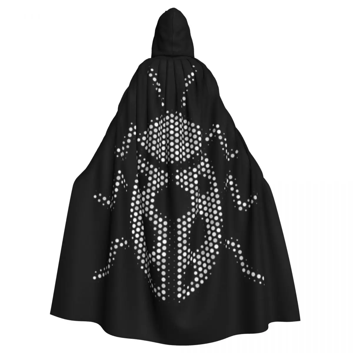 

Long Cape Cloak Dotted White Ladybird Bug Hooded Cloak Coat Autumn Hoodies