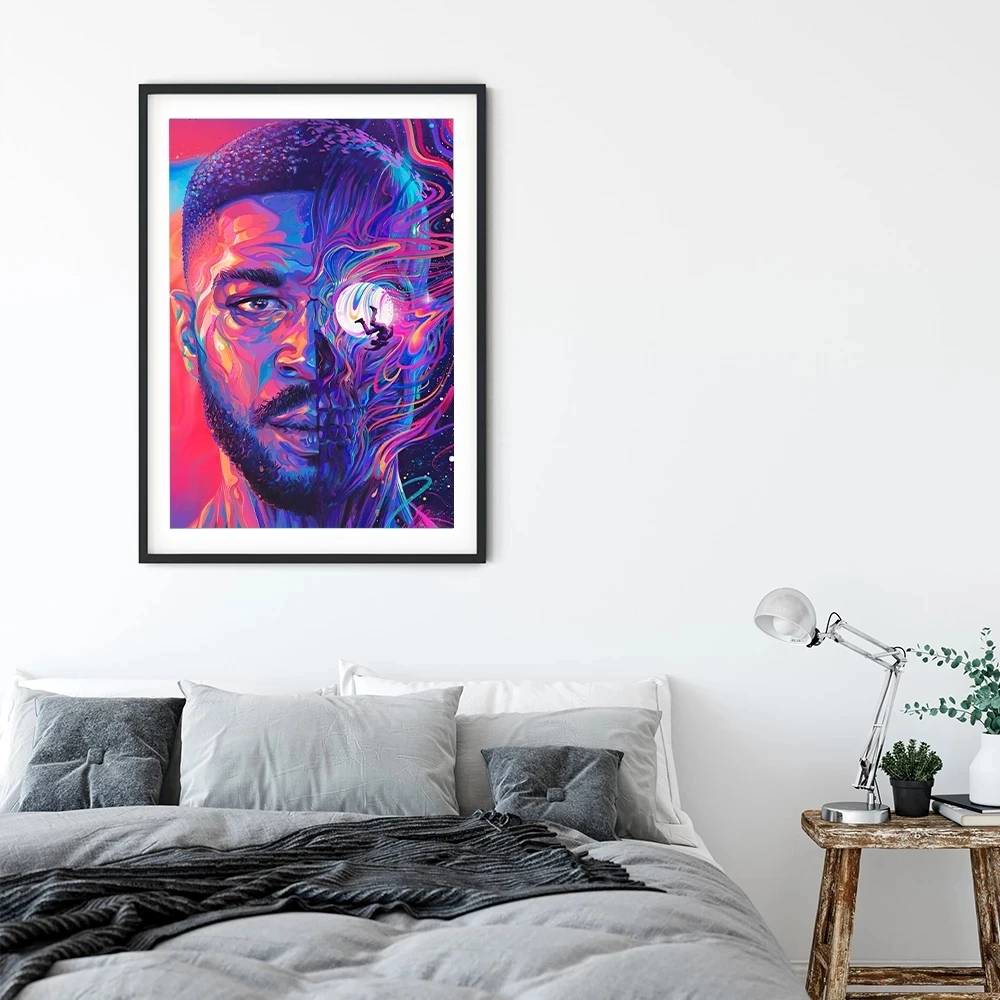 Альбом певец малыш куди человек Луна художественные плакаты принты рэп музыка