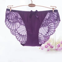 summer seamless brazilian panties women cozy underpants sex hollow see through underwear large sizes silk satin briefs xxxl