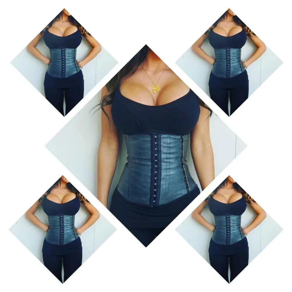 Rubber Waist Trainer Women Latex Steel Bone Corset Body Shaper Snatcher Slimmer Waist Cincher Weight Loss Fat Burning Belt