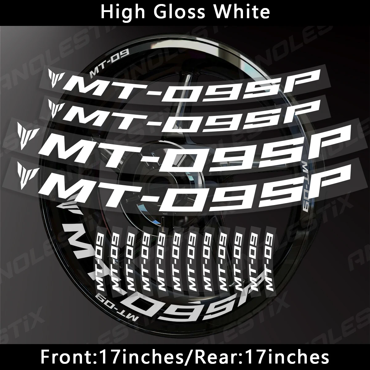 

AnoleStix светоотражающая наклейка на колесо мотоцикла, наклейка на ступицу, обод, полосатая лента для YAMAHA MT-09SP MT09SP
