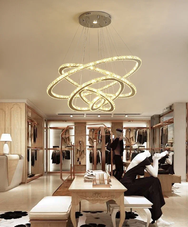 Алмазное хрустальное кольцо светодиодная люстра хрустальная лампа современный