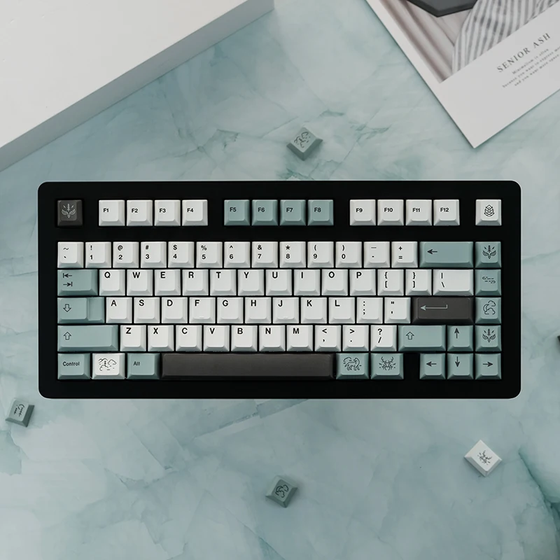 

145 Keys GMK November Fog Keycaps Cherry Profile PBT Dye Sublimation Mechanical Keyboard Keycap For MX Switch 61/64/87/104/108