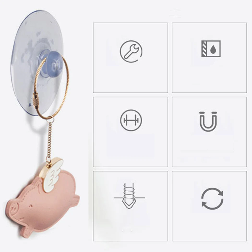 

10PCS Suction Hooks Cups PVC Clear 20mm/25mm/40mm For Kitchen Bathroom Glass Casement Wall Hooks Hanger Draw On The Bathroom