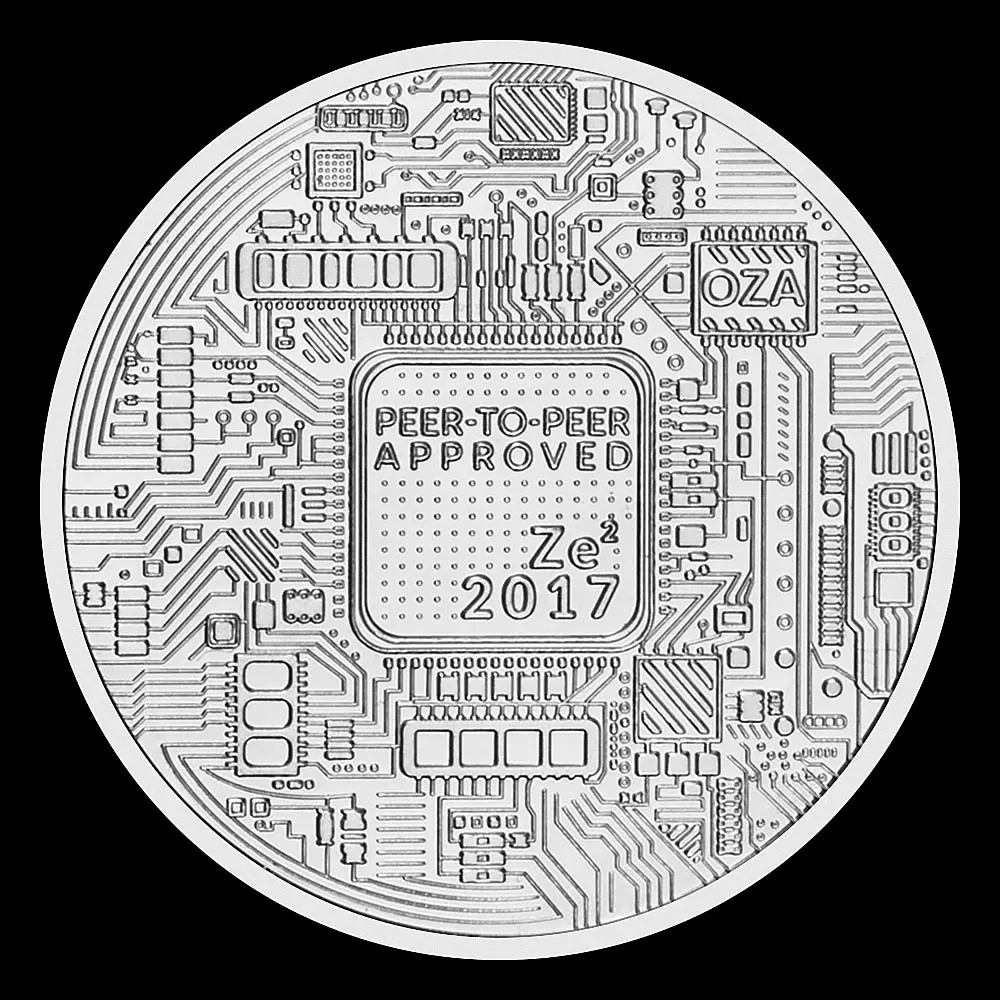 Физическая криптовалюта Коллекционная Серебряная позолоченная сувенирная