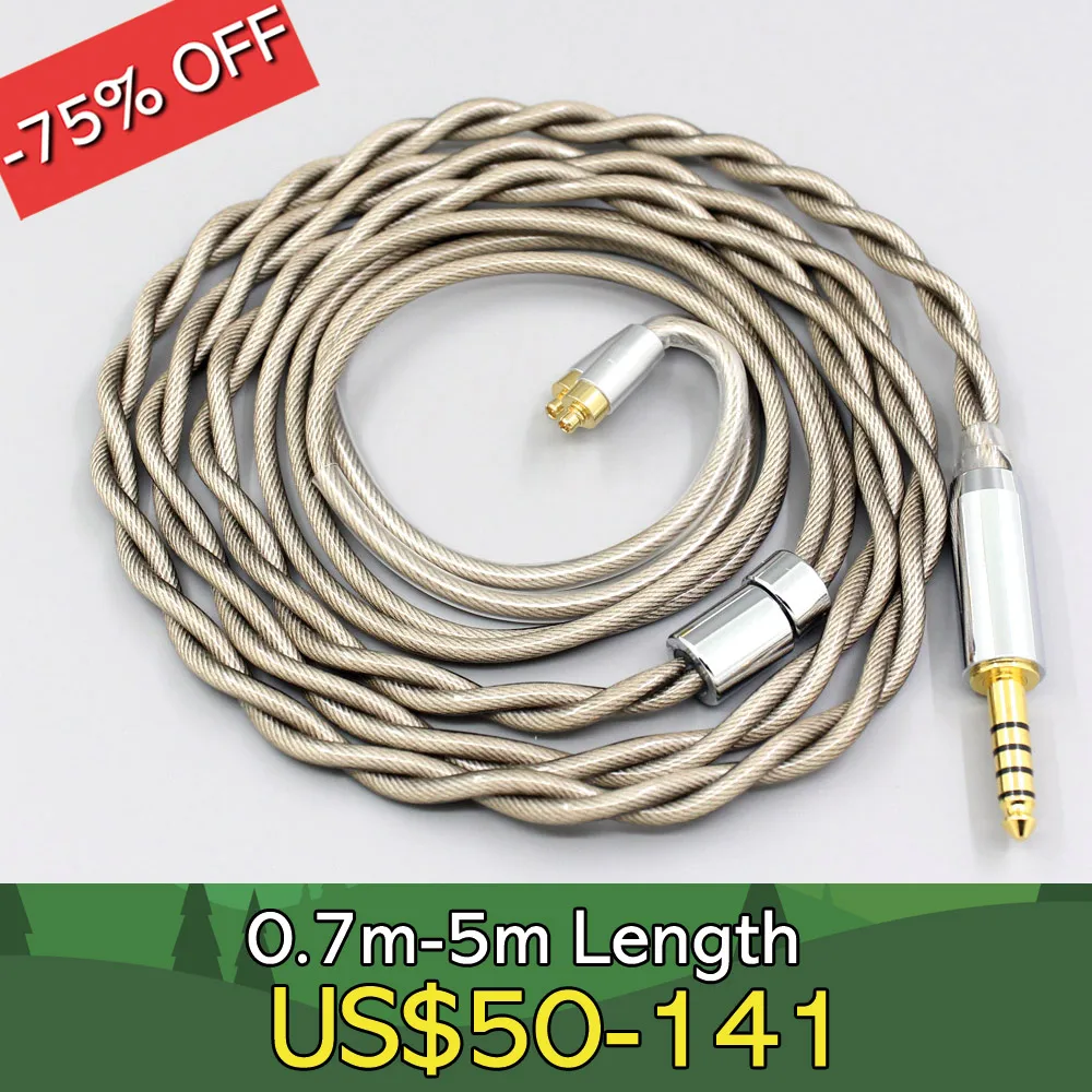 Type6 756 core 7n Litz OCC Silver Plated Earphone Cable For Dunu dn-2002 2 core 2.8mm LN007829