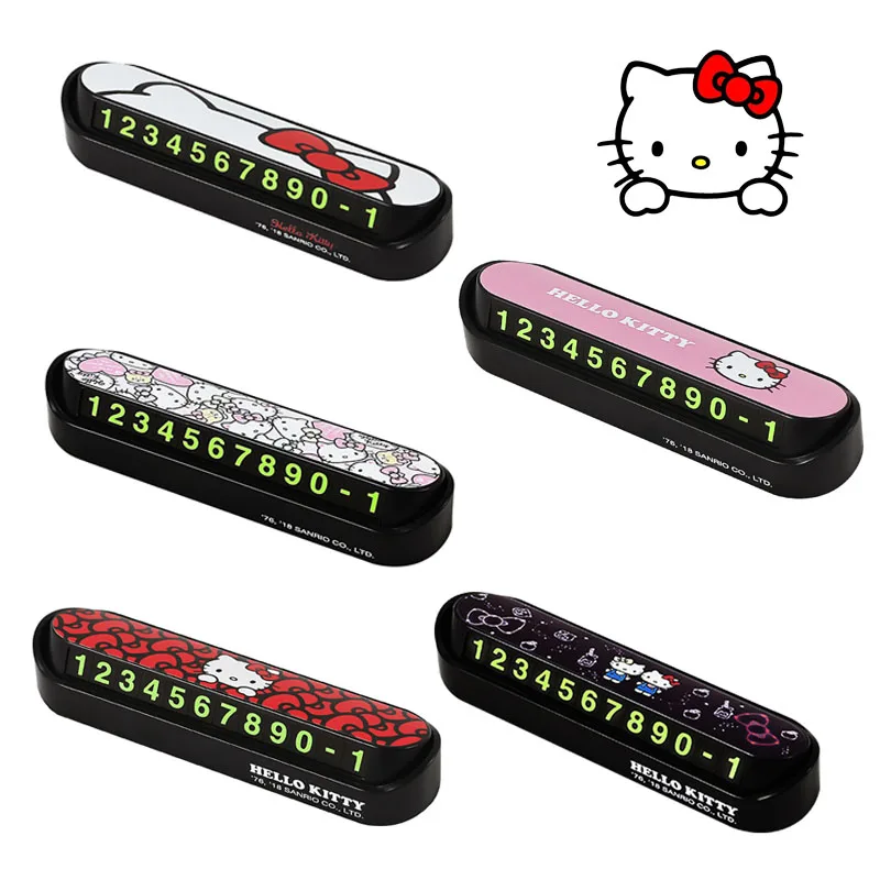 

Sanrio Hellokittys Kuromi Cinnamoroll My Melody Временная искусственная Скрытая машина движущаяся телефонная карта анимационные украшения