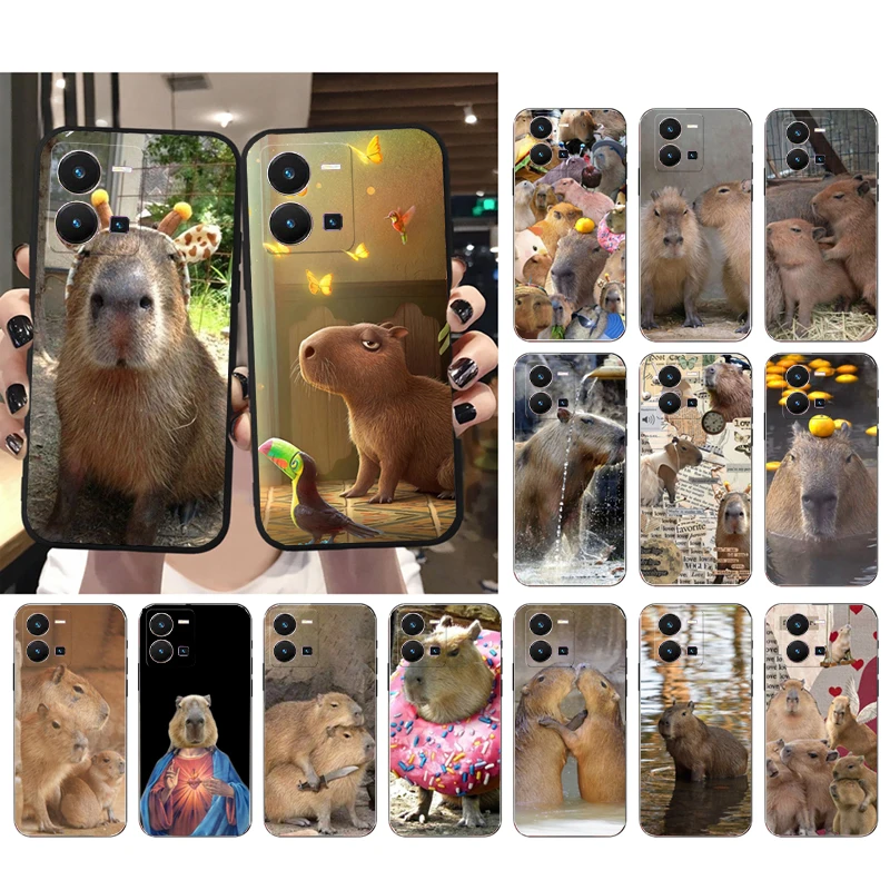 

Phone Case For VIVO Y53S Y33S Y22S Y11S Y31 Y21 Y70 Y20 Y21S Y72 Y35 Y51 Y01 V23E V21 V23 V21E Capybara Case