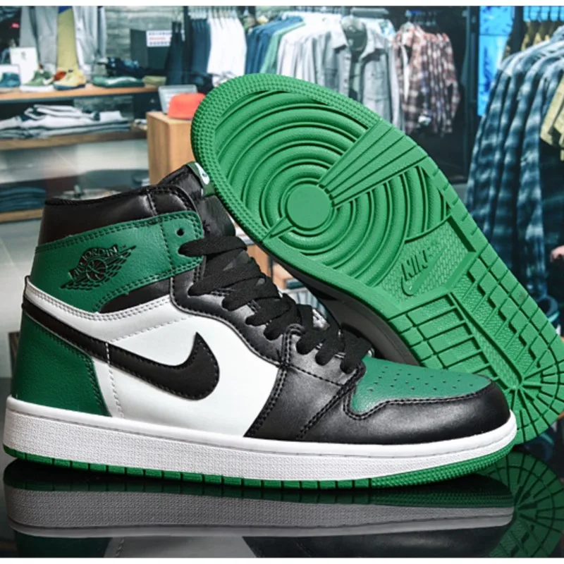 

Кроссовки унисекс для баскетбола Nike Air Jordan 1, дышащие баскетбольные туфли, средний обсидиан, черные