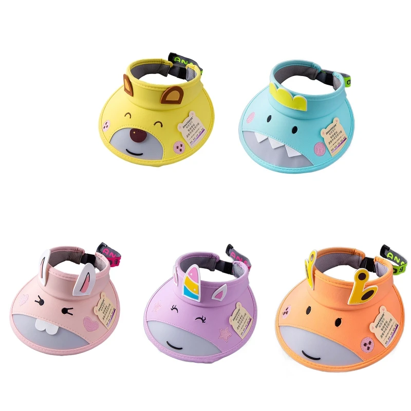 

Q39C Sun Hat Lovely Cartoon Ear Empty Top Hat Summer Must Have Item for Kids