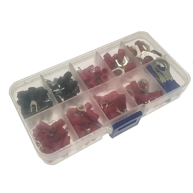 

Boxed SV/RV Type Wire Spring Terminal SV2-4 RV1-3 Fork U Y Terminal Brass Insulated Spade Crimp Wire and Cable Connector