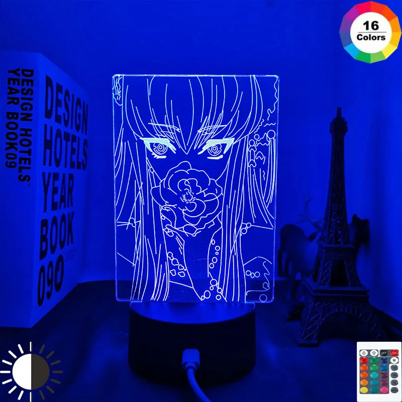 Anime 3d Lamp Code Geass CC for Bedroom Decor Nightlight Birthday Gift Manga Led Night Light Bedside | Освещение