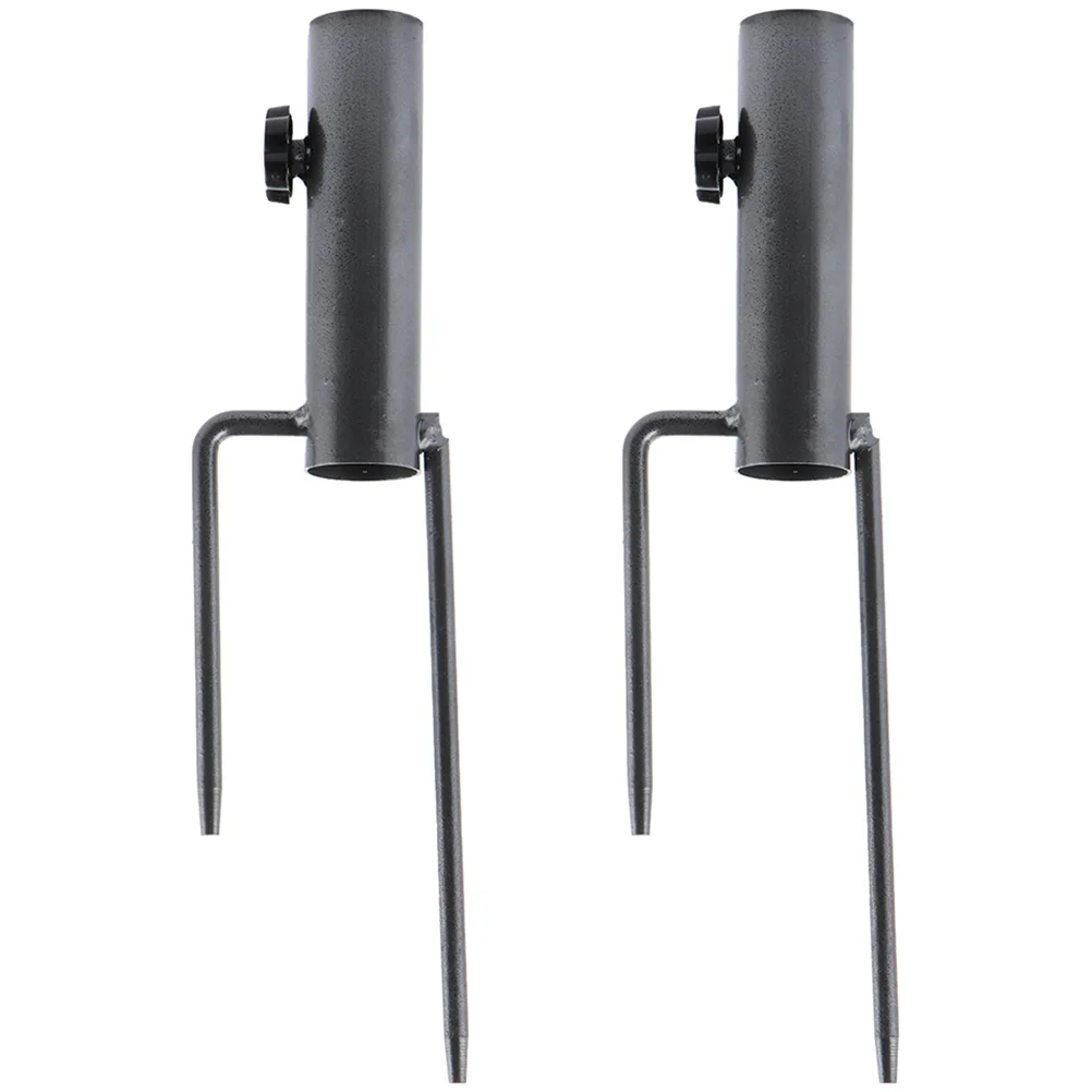 

2 Pcs Umbrella Shade Car Stand Base Pole Ground Insert Anchor Parasol Beach Outdoor Spike