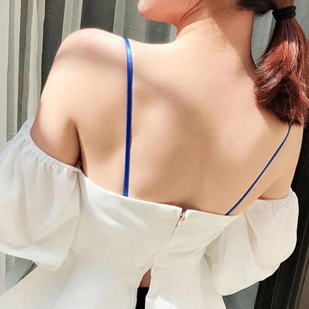 

1 Pair Non-Slip Bra Strap Colorful Elastic Summer Invisible Bra Strap Candy Color Shoulder Strap Intimates Accessories