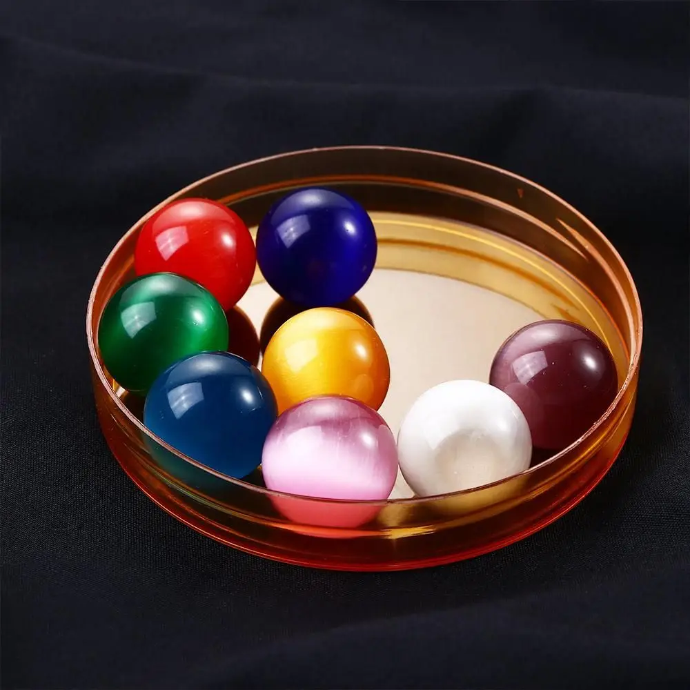 

Crystal Round Ball Marble Games Office Decoration Colorful Cat Eye Sphere Glass Ball Toys Glass Marbles Cat's Eye Stone