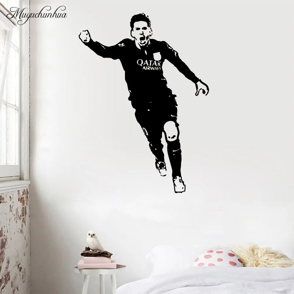

Drop Shipping football player Decal Removable Vinyl Mural Poster For Kids Rooms Decoration Wall Decoration Murals