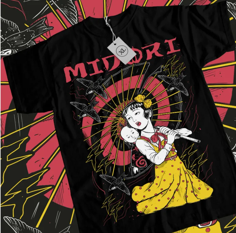 Футболка MIDORI THE CAMELLIA GIRL Shojo Tsubaki Suehiro Maruo Аниме всех размеров