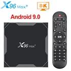 Приставка Смарт-ТВ X96 MAX Plus, 4 + 6432 ГБ, Android 9,0, Amlogic S905X3, 4 ядра, Wi-Fi, 4K, Youtube X96Max Plus Set top box 2GB 16GB