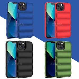 zzma fashion brand down jacket phone case for iphone 13 12 11 pro max x xs xr 7 8 plus se 2020 puffer case soft silicone cover free global shipping