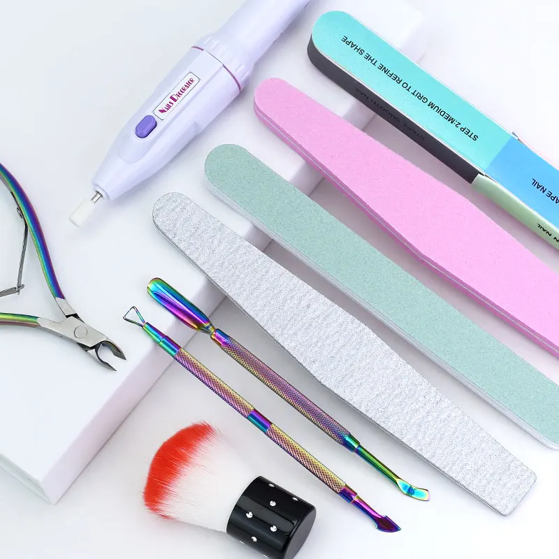 

Arte Clavo Manicure Set Nail Art Tools Sanding Strip Dead Skin Scissors Nail Remover Dust Brush file Electric Nail Drill Machine
