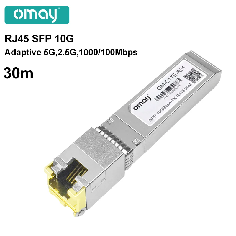 10G RJ45 Медный модуль приемопередатчика SFP 1000Base-Tx Ethernet Gpon Olt Волоконно-оптический FTTH