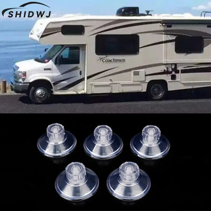 

5Pcs High-Grip Awning Suction Cup Fixing Pads Caravan Motorhome Organiser W/Securing Hooks Car Camping Tarpaulin Accessories